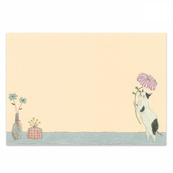 Papier Lettre & Enveloppe Chat Tokoro Komugi - Flowers - Image 2