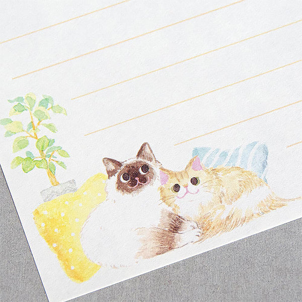 Papier Lettre & Enveloppe Chat Nekorobi - Relaxing - Image 2