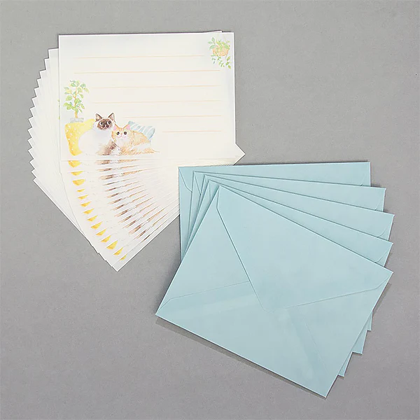 Papier Lettre & Enveloppe Chat Nekorobi - Relaxing - Image 3