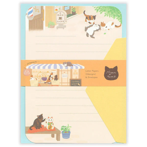 Papier Lettre & Enveloppe Chat Nyan - Shitamachi