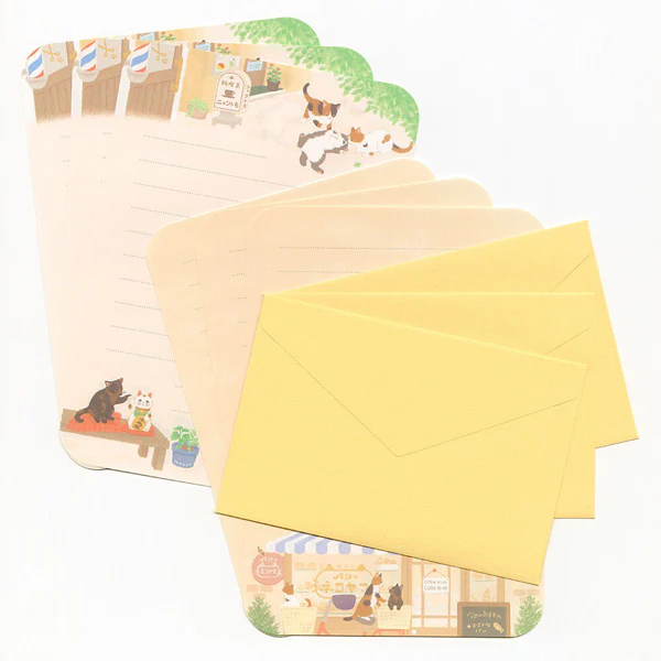 Papier Lettre & Enveloppe Chat Nyan - Shitamachi - Image 4