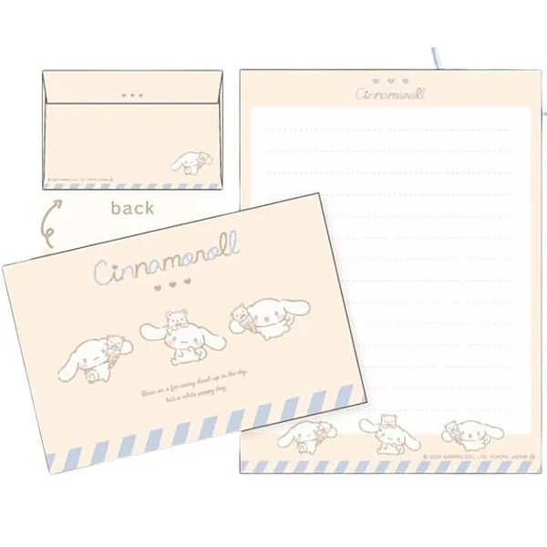 Papier Lettre & Enveloppe Cinnamoroll - Beige, Sanrio