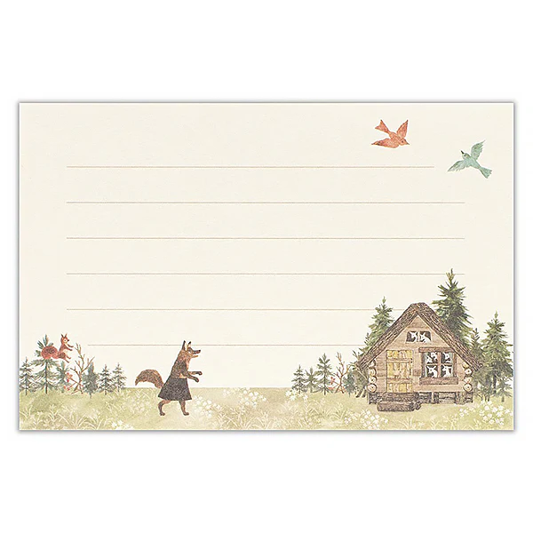 Papier Lettre & Enveloppe Fairy Tale - Wolf & Kid Goat - Image 2