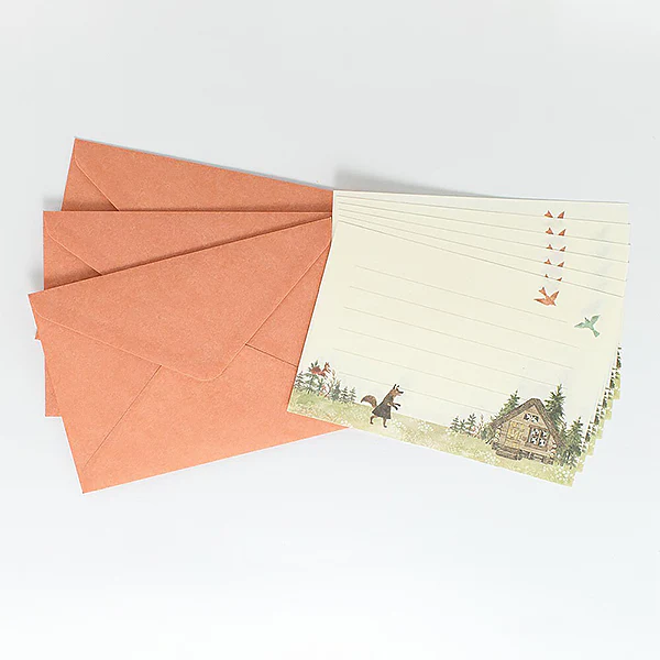 Papier Lettre & Enveloppe Fairy Tale - Wolf & Kid Goat - Image 6