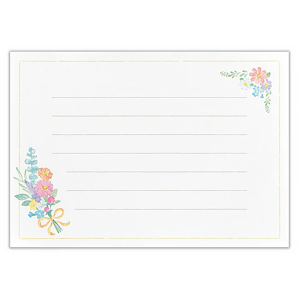 Papier Lettre & Enveloppe Flowers Deco (avec Autocollant) - Image 2