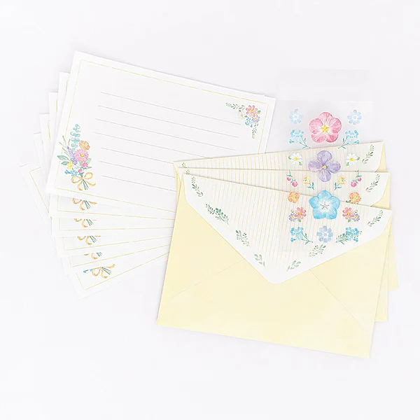 Papier Lettre & Enveloppe Flowers Deco (avec Autocollant) - Image 7