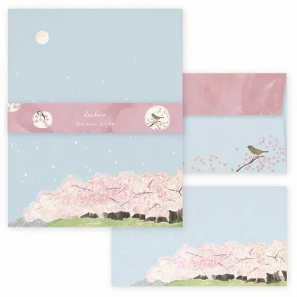 Papier Lettre & Enveloppe Hyogensha - Sakura - Image 2