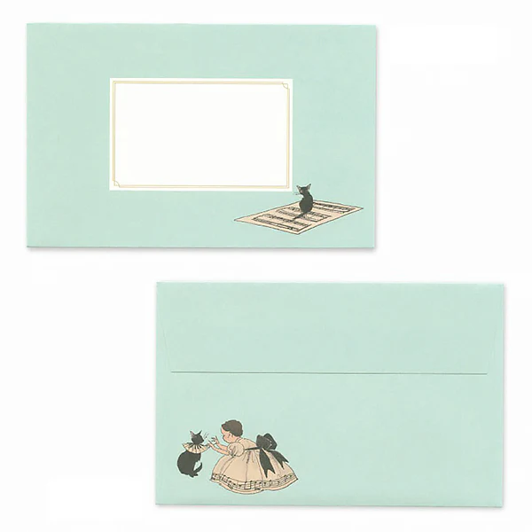Papier Lettre & Enveloppe Kurahashira - Cat Piano - Image 3