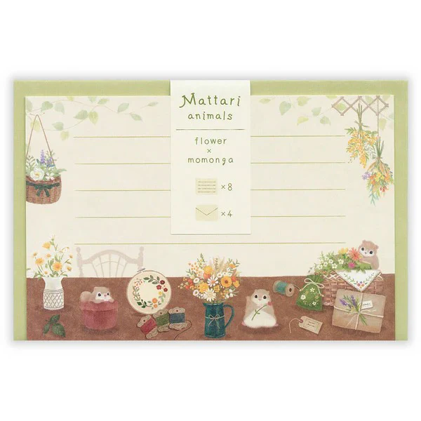 Papier Lettre & Enveloppe Matari Animals - Momonga