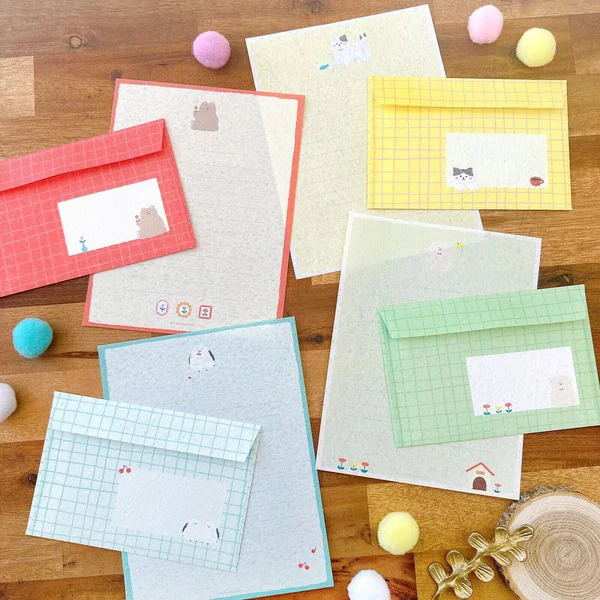 Papier Lettre & Enveloppe Mofu Mofu Animal - Kuma Bear - Image 2