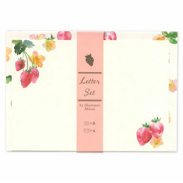 Papier Lettre & Enveloppe Motoko - Strawberry