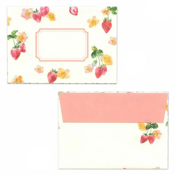 Papier Lettre & Enveloppe Motoko - Strawberry - Image 2