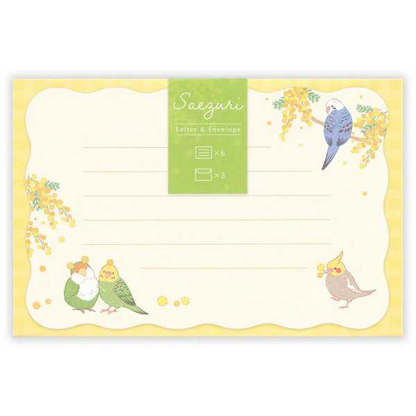 Papier Lettre & Enveloppe Parrot - Mimosa
