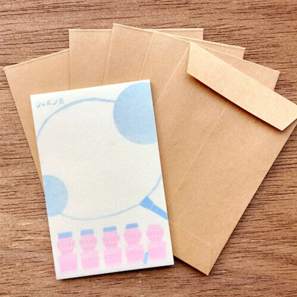 Papier Lettre & Enveloppe Retro Diary - Soap Bubble - Image 3