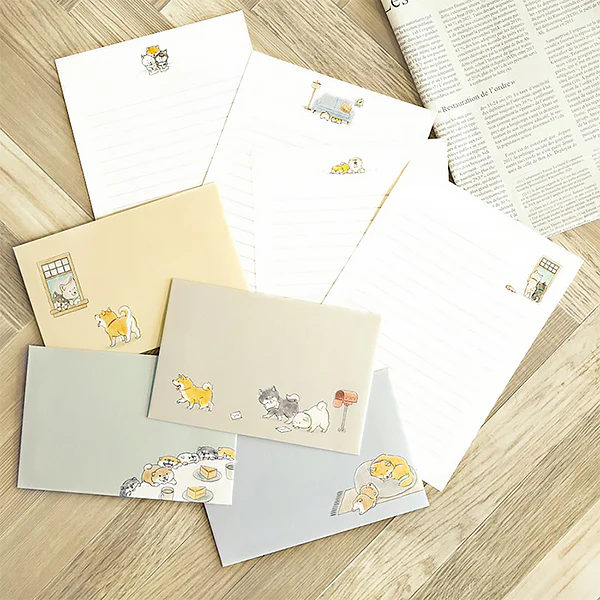 Papier Lettre & Enveloppe Shiba - Delivery - Image 3