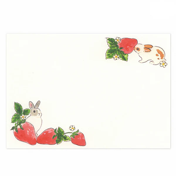 Papier Lettre & Enveloppe Usagi Motoko - Strawberry - Image 2