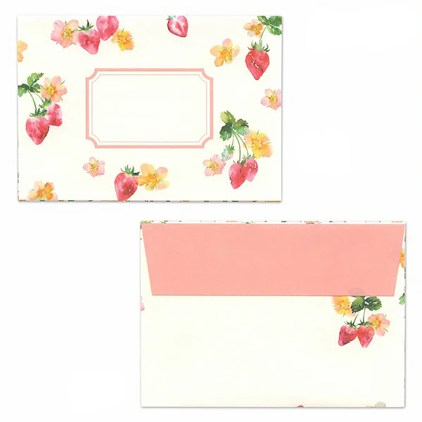 Papier Lettre & Enveloppe Usagi Motoko - Strawberry - Image 3