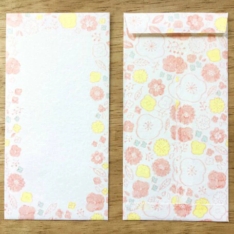 Papier Lettre & Enveloppe Washi - Camélia - Image 6