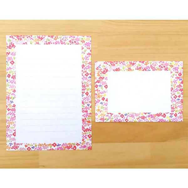 Papier Lettre Kimika - Red Flowers - Image 3