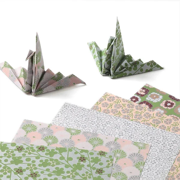 Papier Origami - Pop Flower Green, 15x15cm - Image 3
