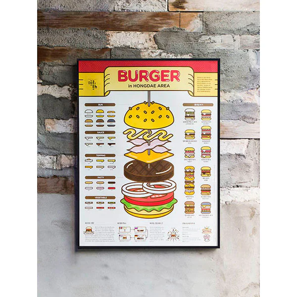 Poster Affiche Burger, 50x70cm - Image 2