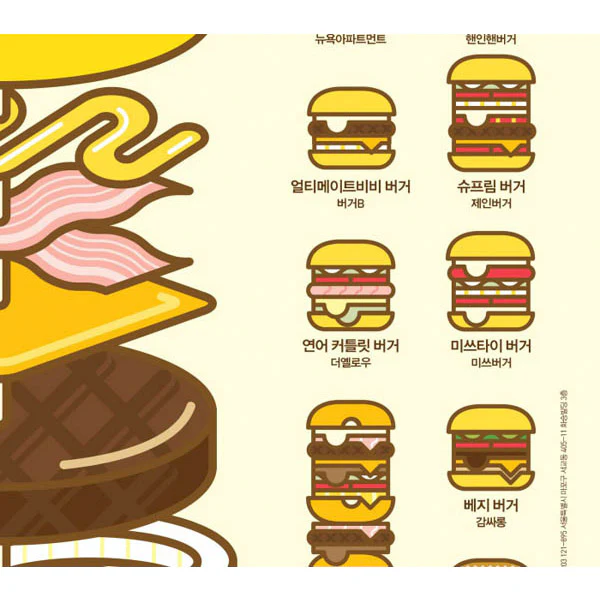 Poster Affiche Burger, 50x70cm - Image 5