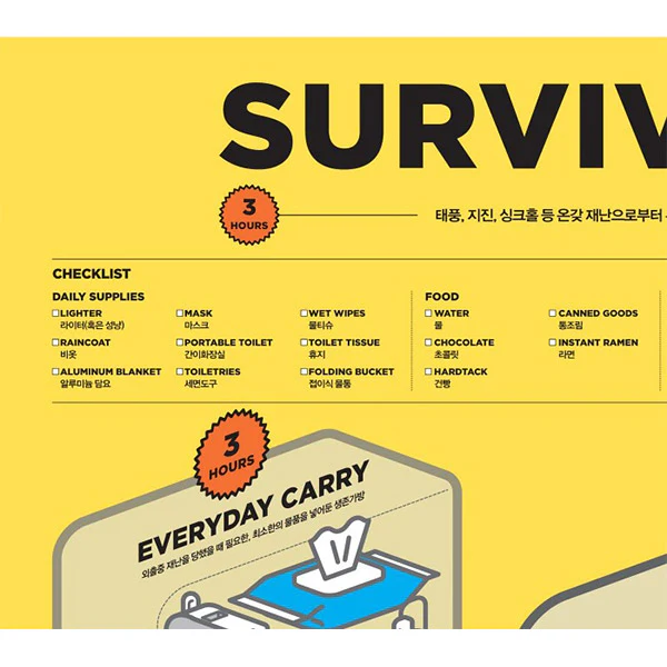Poster Affiche Survival Kit, 50x70cm - Image 3