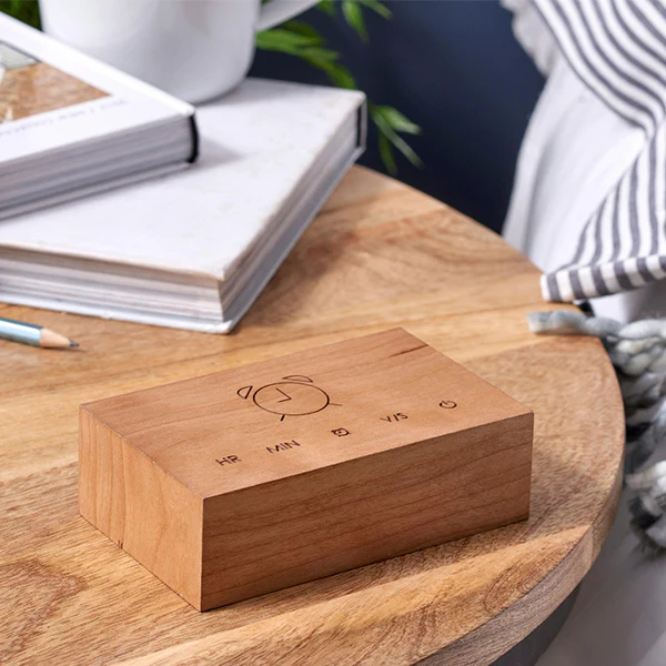 Réveil Flip Click Clock - Bois Cerisier - Image 2