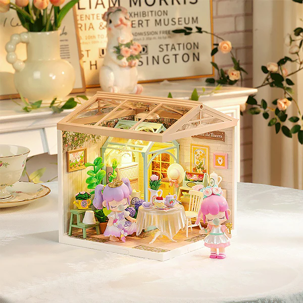 Rolife Blooming Tea Garden - Maison Miniature, 151pcs (DW013B) - Image 3