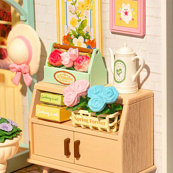Rolife Blooming Tea Garden - Maison Miniature, 151pcs (DW013B) - Image 4
