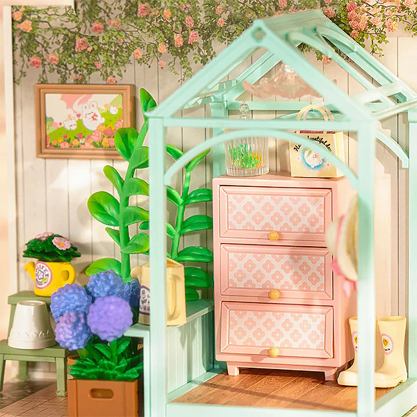 Rolife Blooming Tea Garden - Maison Miniature, 151pcs (DW013B) - Image 5