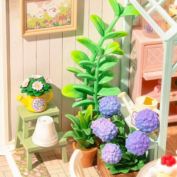 Rolife Blooming Tea Garden - Maison Miniature, 151pcs (DW013B) - Image 6