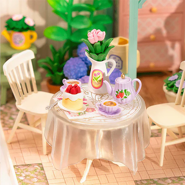 Rolife Blooming Tea Garden - Maison Miniature, 151pcs (DW013B) - Image 7