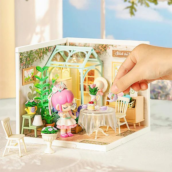 Rolife Blooming Tea Garden - Maison Miniature, 151pcs (DW013B) - Image 8