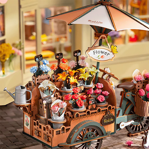 Rolife Blossom Cart - 3D Wooden Puzzle, 187pcs (TGS03) - Image 4