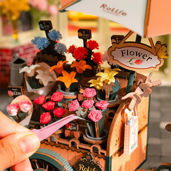 Rolife Blossom Cart - 3D Wooden Puzzle, 187pcs (TGS03) - Image 5