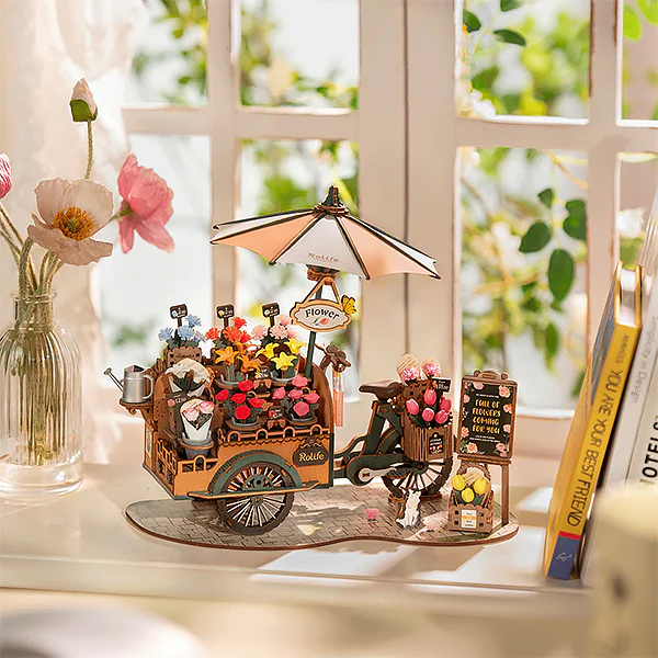 Rolife Blossom Cart - 3D Wooden Puzzle, 187pcs (TGS03) - Image 7