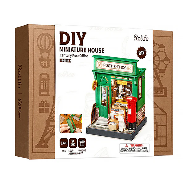 Rolife Century Post Office - Maison Miniature, 124pcs (DS037) - Image 7