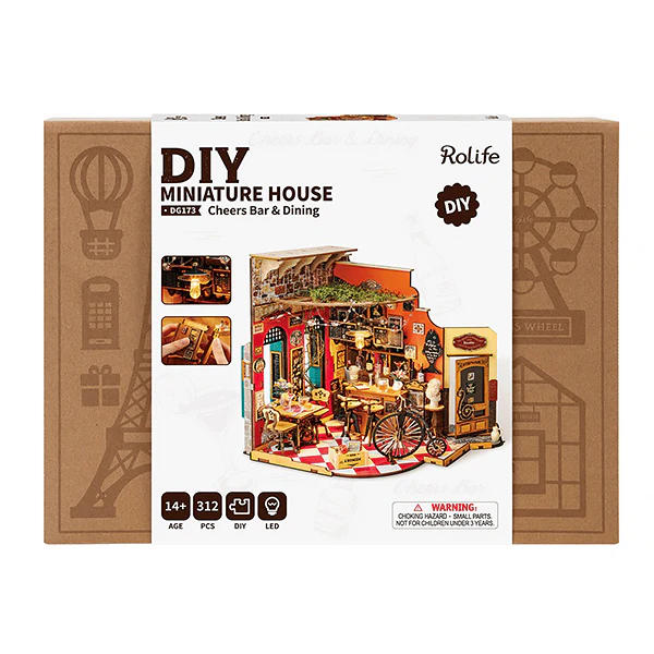 Rolife Cheers Bar & Dining - Maison Miniature, 297pcs (DG173) - Image 7