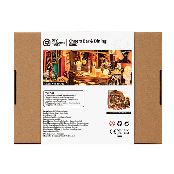 Rolife Cheers Bar & Dining - Maison Miniature, 297pcs (DG173) - Image 8