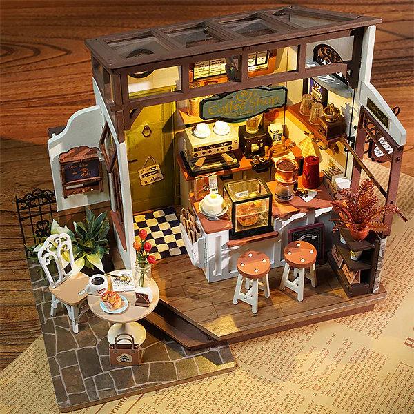Rolife Slow Life Café - Maison Miniature, 183pcs (DG162) - Image 5