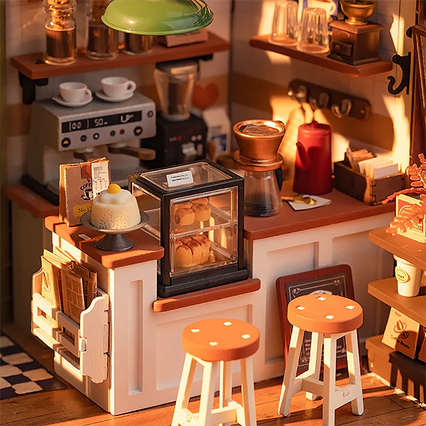 Rolife Slow Life Café - Maison Miniature, 183pcs (DG162) - Image 9