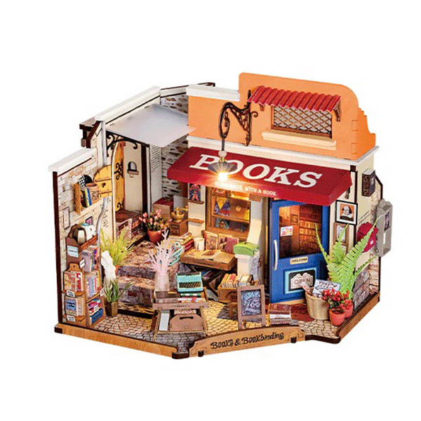 Rolife Corner Bookstore - Maison Miniature, 108pcs (DG164)