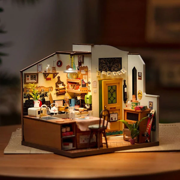 Rolife Cozy Kitchen - Maison Miniature, 196pcs (DG159) - Image 3