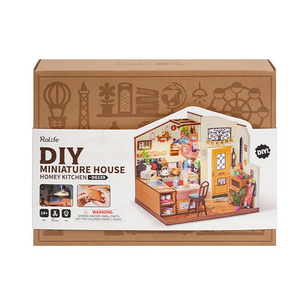 Rolife Cozy Kitchen - Maison Miniature, 196pcs (DG159) - Image 6
