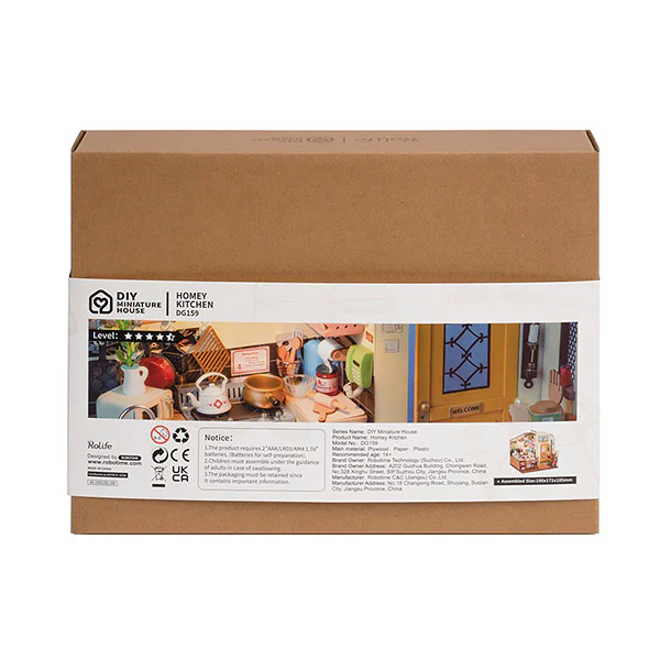 Rolife Cozy Kitchen - Maison Miniature, 196pcs (DG159) - Image 8