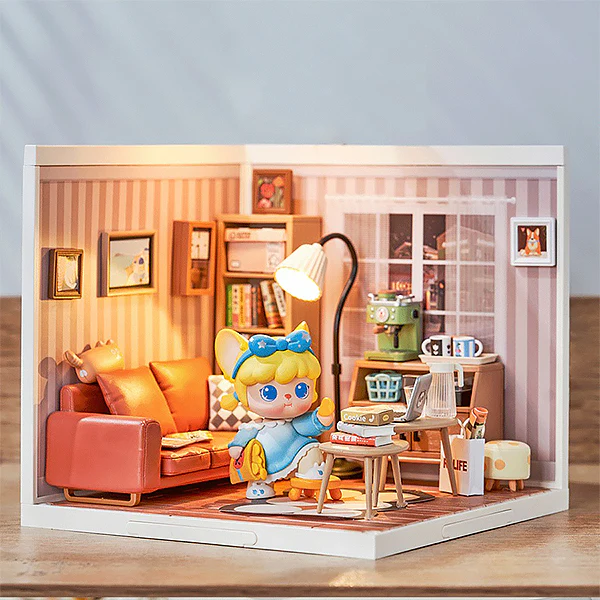 Rolife Cozy Living Lounge - Maison Miniature, 114pcs (DW007) - Image 2