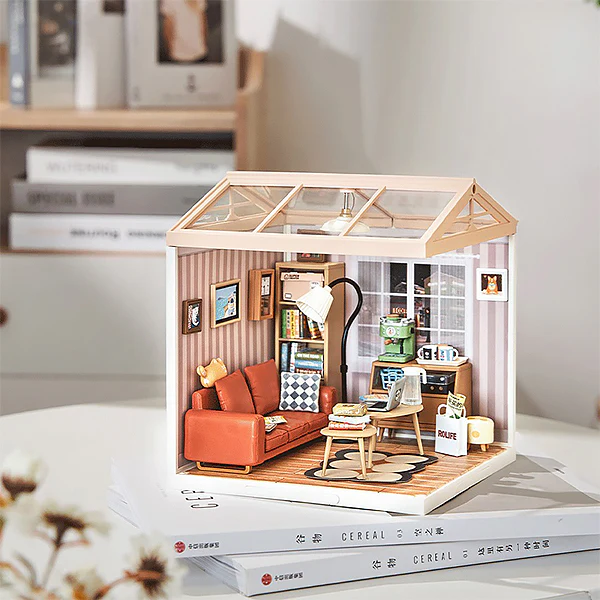 Rolife Cozy Living Lounge - Maison Miniature, 114pcs (DW007) - Image 3