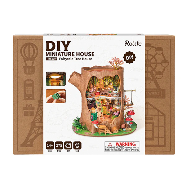 Rolife Fairytale Tree House - Maison Miniature, 275pcs (DG179) - Image 6