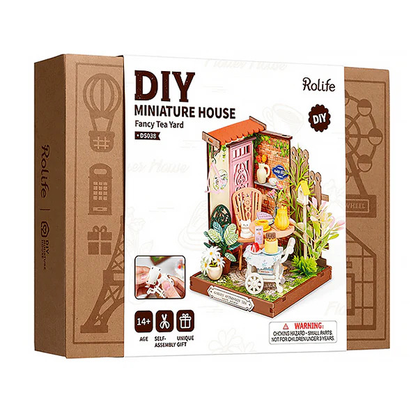 Rolife Fancy Tea Yard - Maison Miniature, 112pcs (DS038) - Image 7